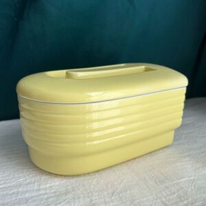 Vintage 50s Westinghouse by Hall Canary Yellow Fridge Dish with Lid